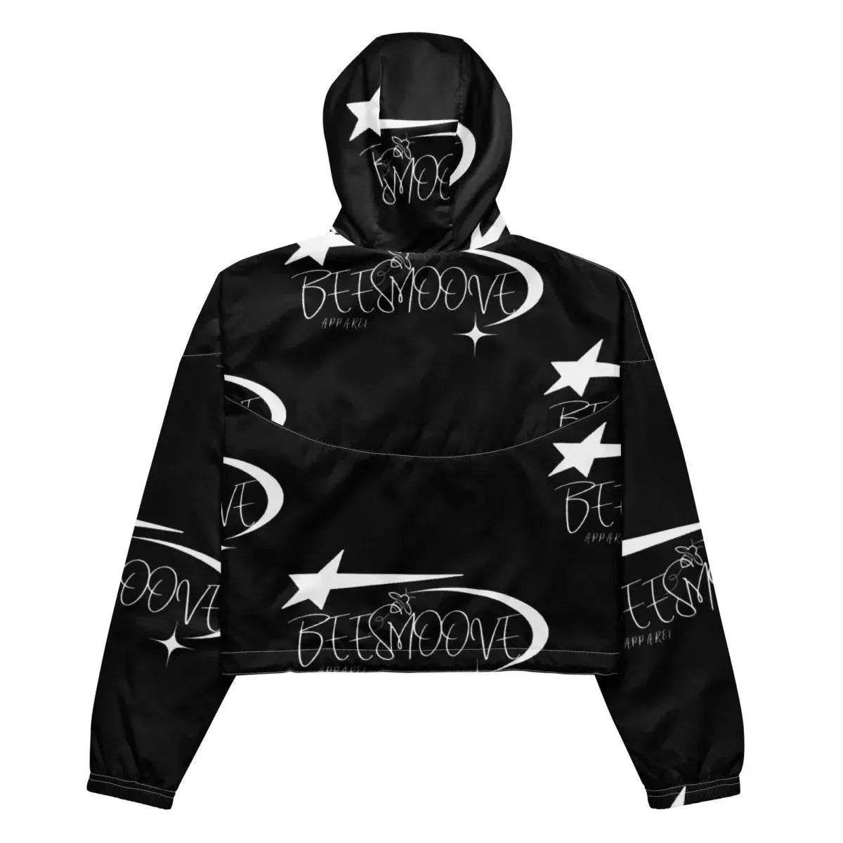Beesmoove all star famous black Women’s cropped windbreaker - Beesmoove 
