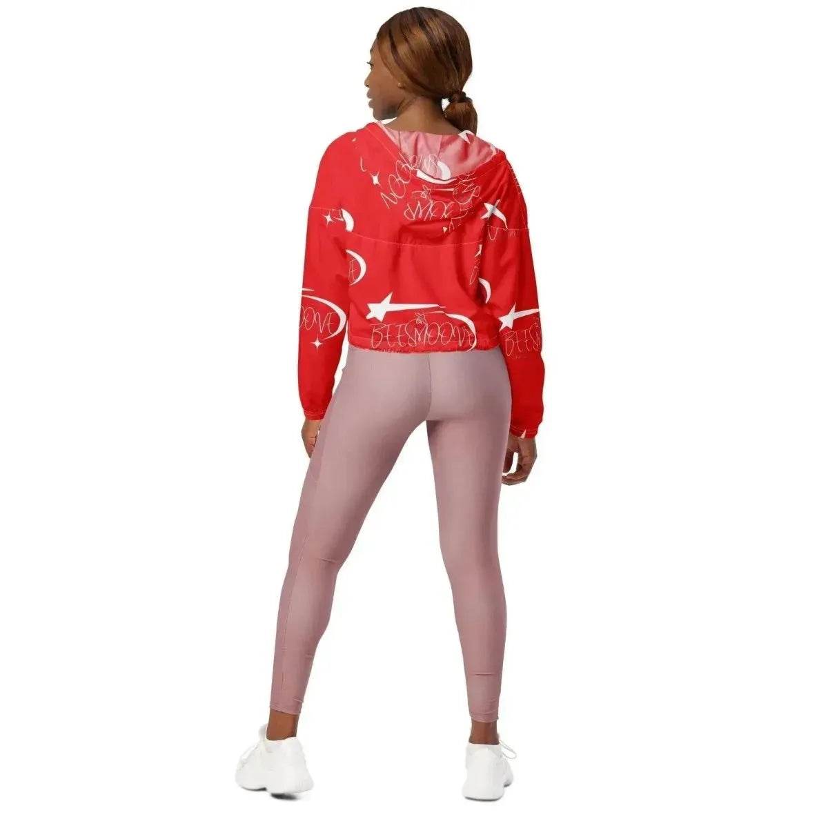 Beesmoove all star famous red Women’s cropped windbreaker - Beesmoove 