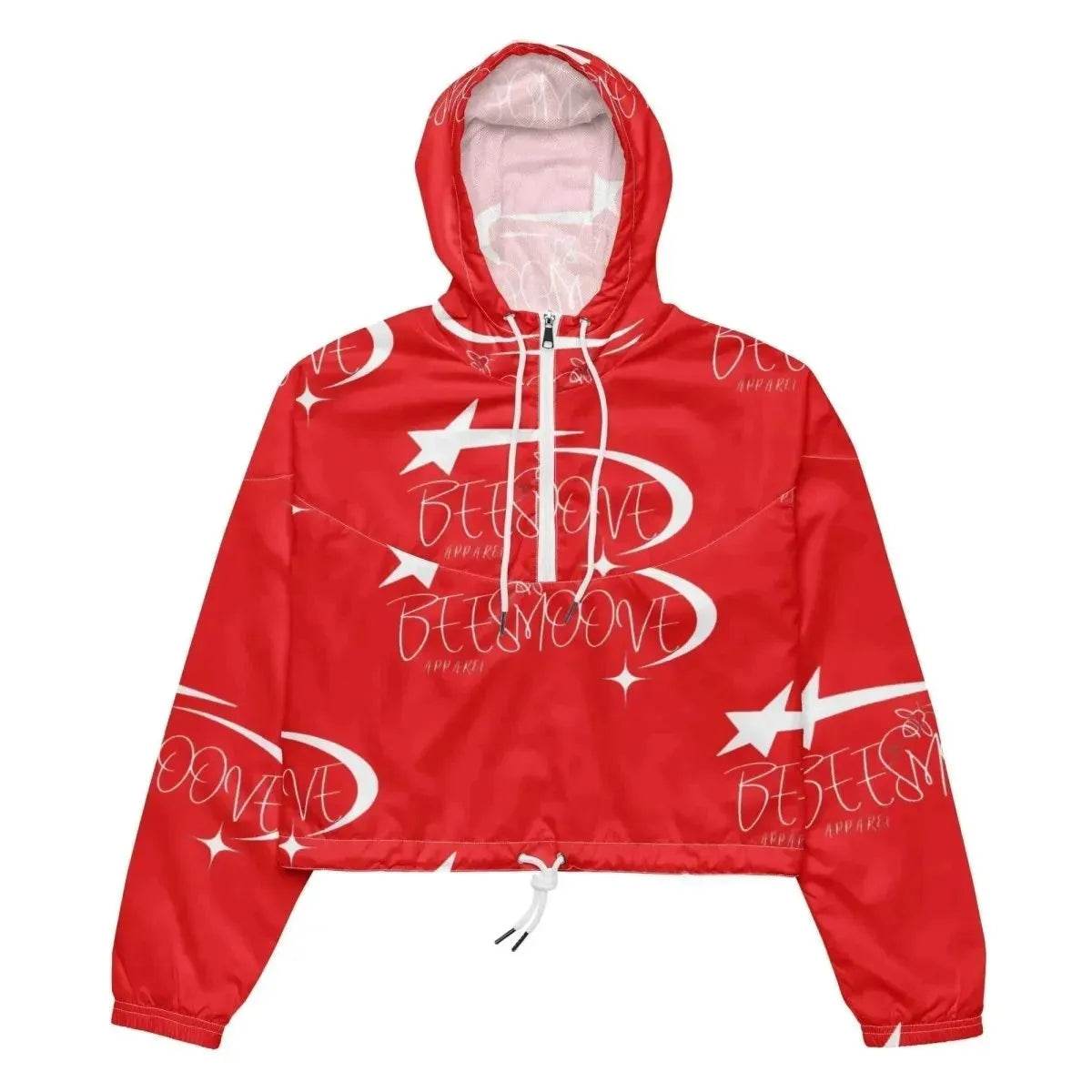 Beesmoove all star famous red Women’s cropped windbreaker - Beesmoove 