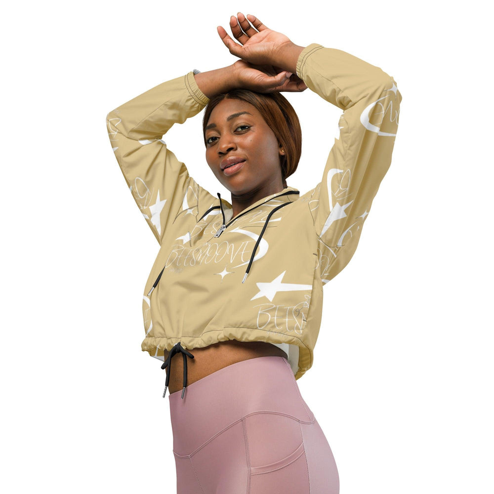 Beesmoove all star famous tan Women’s cropped windbreaker - Beesmoove 