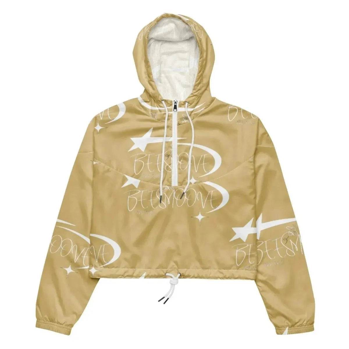 Beesmoove all star famous tan Women’s cropped windbreaker - Beesmoove 