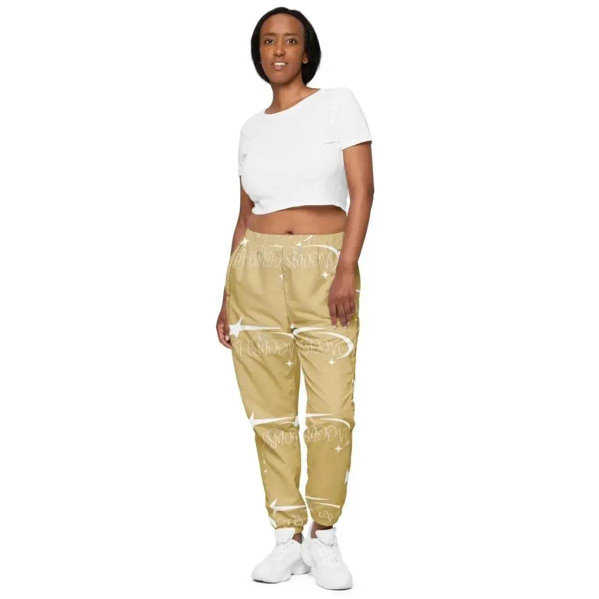 Beesmoove all star famous woman’s tan track pants - Beesmoove 