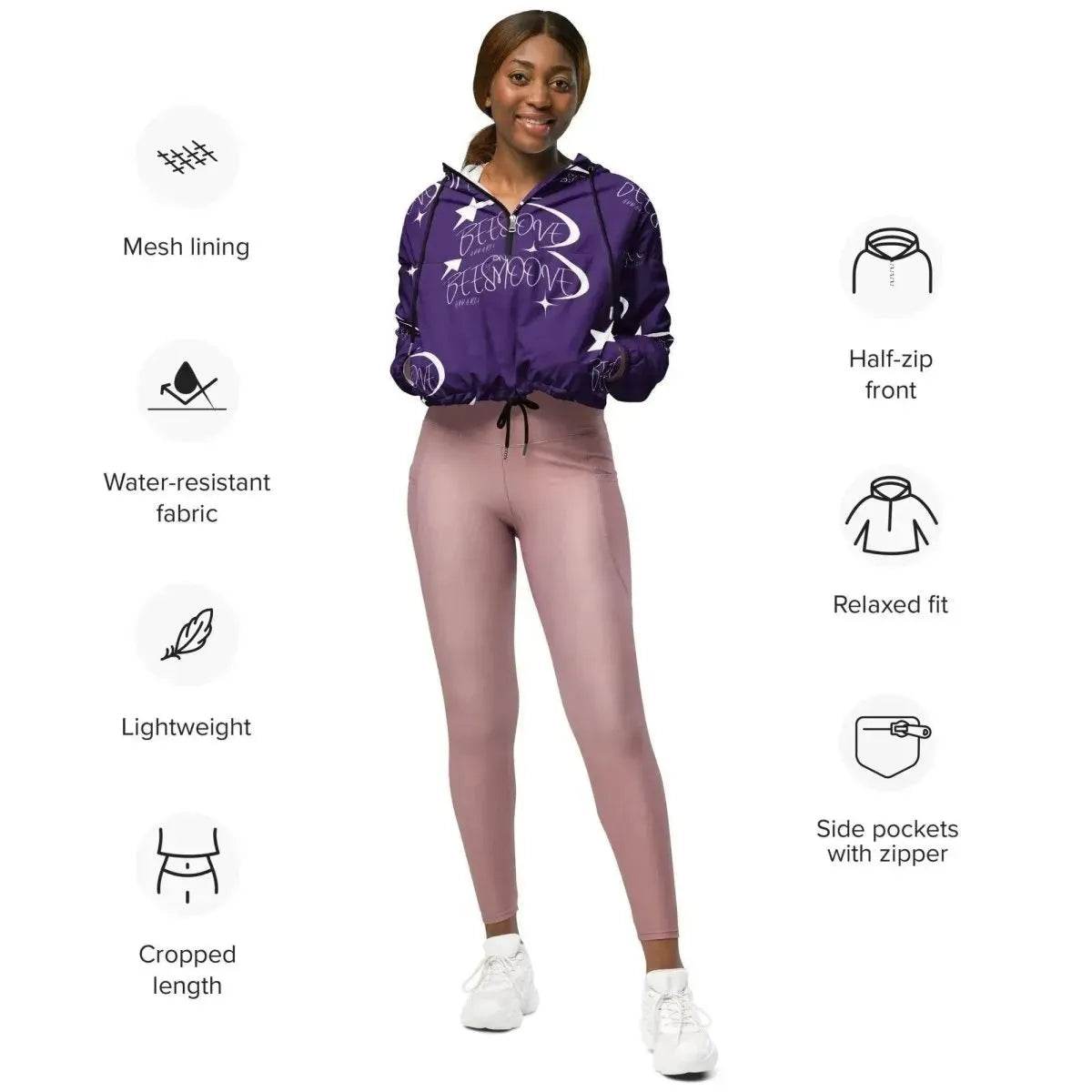 Beesmoove all star famous Women’s cropped windbreaker - Beesmoove 