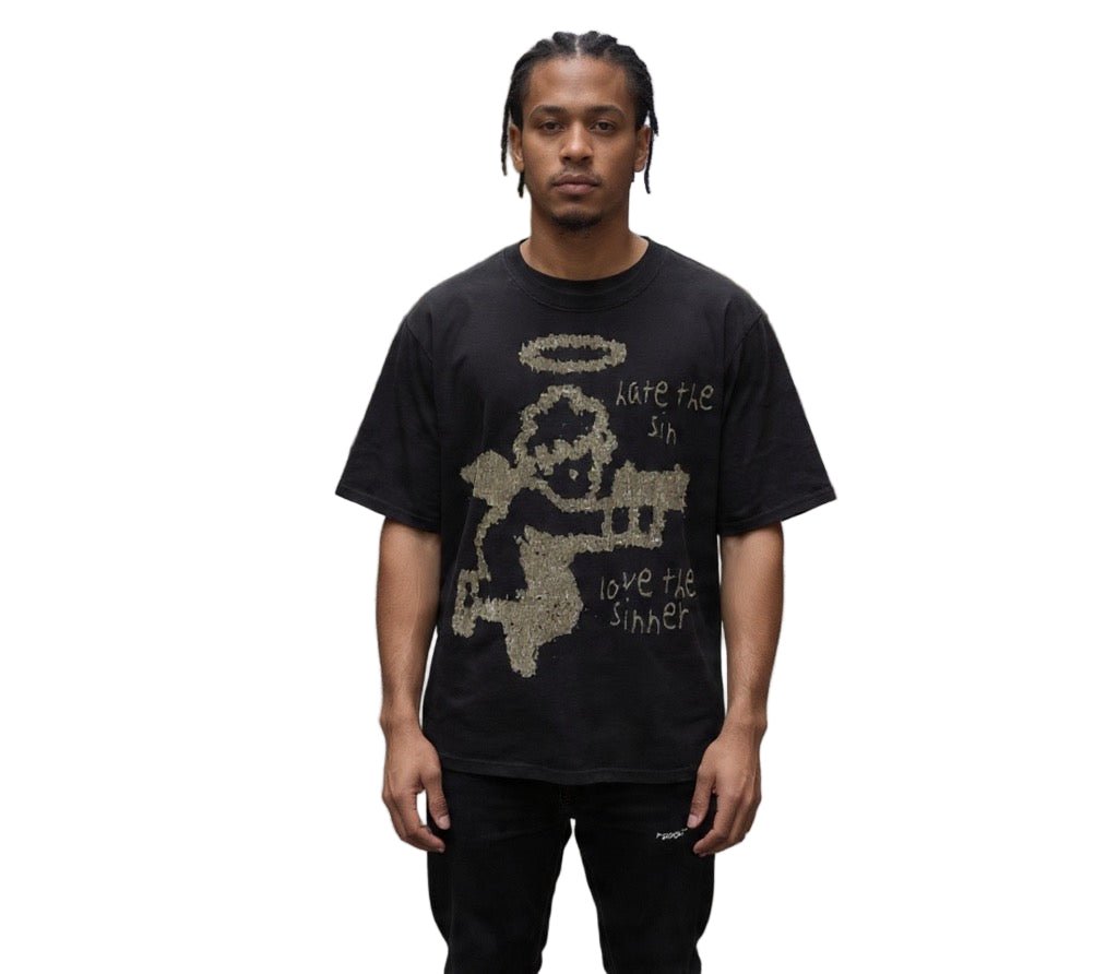 BEESMOOVE Angel’s Crossfire Streetwear Loose Drop Shoulder T-Shirt - Beesmoove