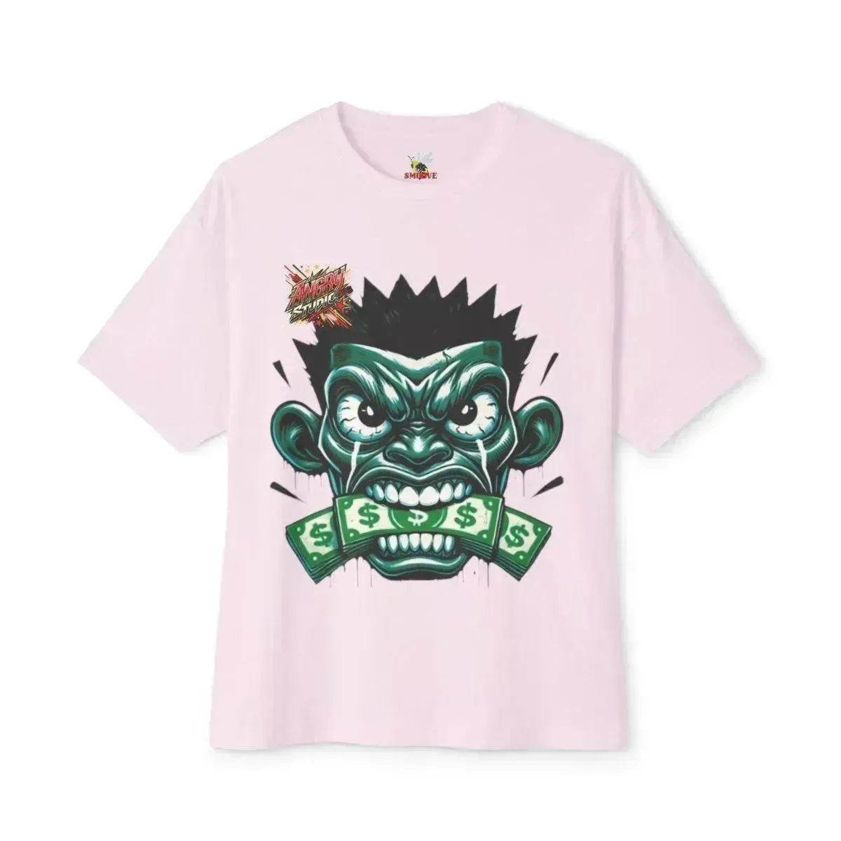 Beesmoove angry studio money talks Oversized Boxy Tee - Beesmoove 