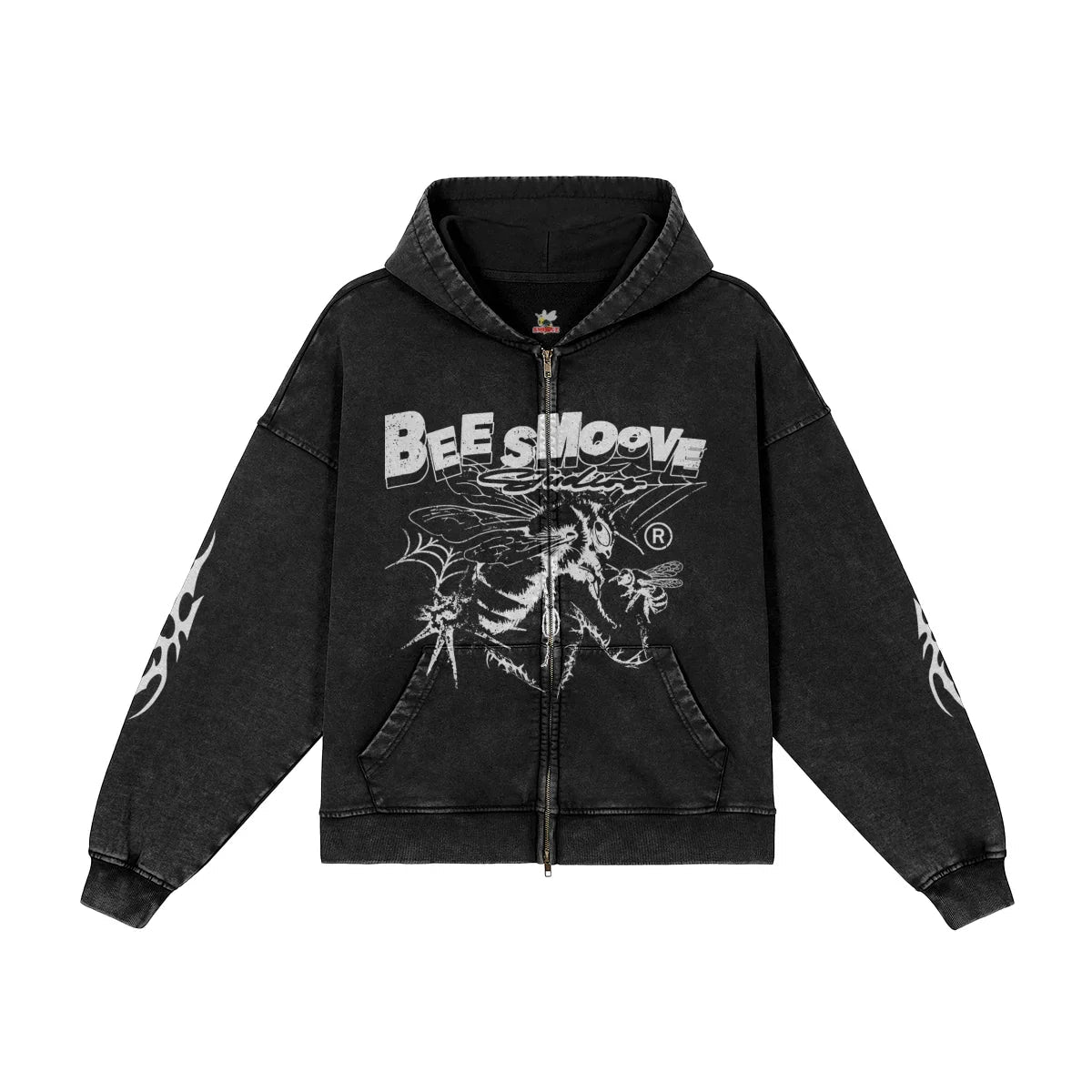 BEESMOOVE B - Squadron: Black Ops hoodie zip - up design - Beesmoove