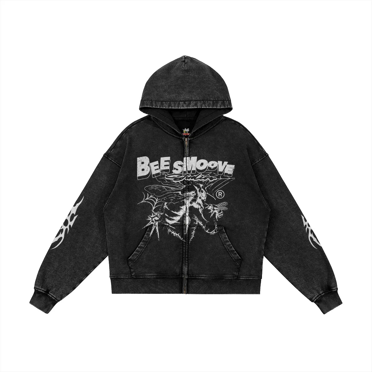 BEESMOOVE B - Squadron: Black Ops hoodie zip - up design - Beesmoove