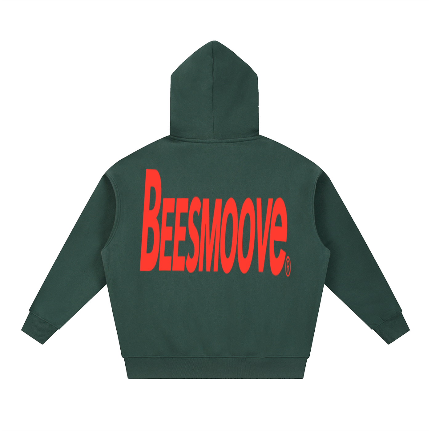 BEESMOOVE BackTalk red Essential Oversized Fleece Boxy Hoodie - Beesmoove