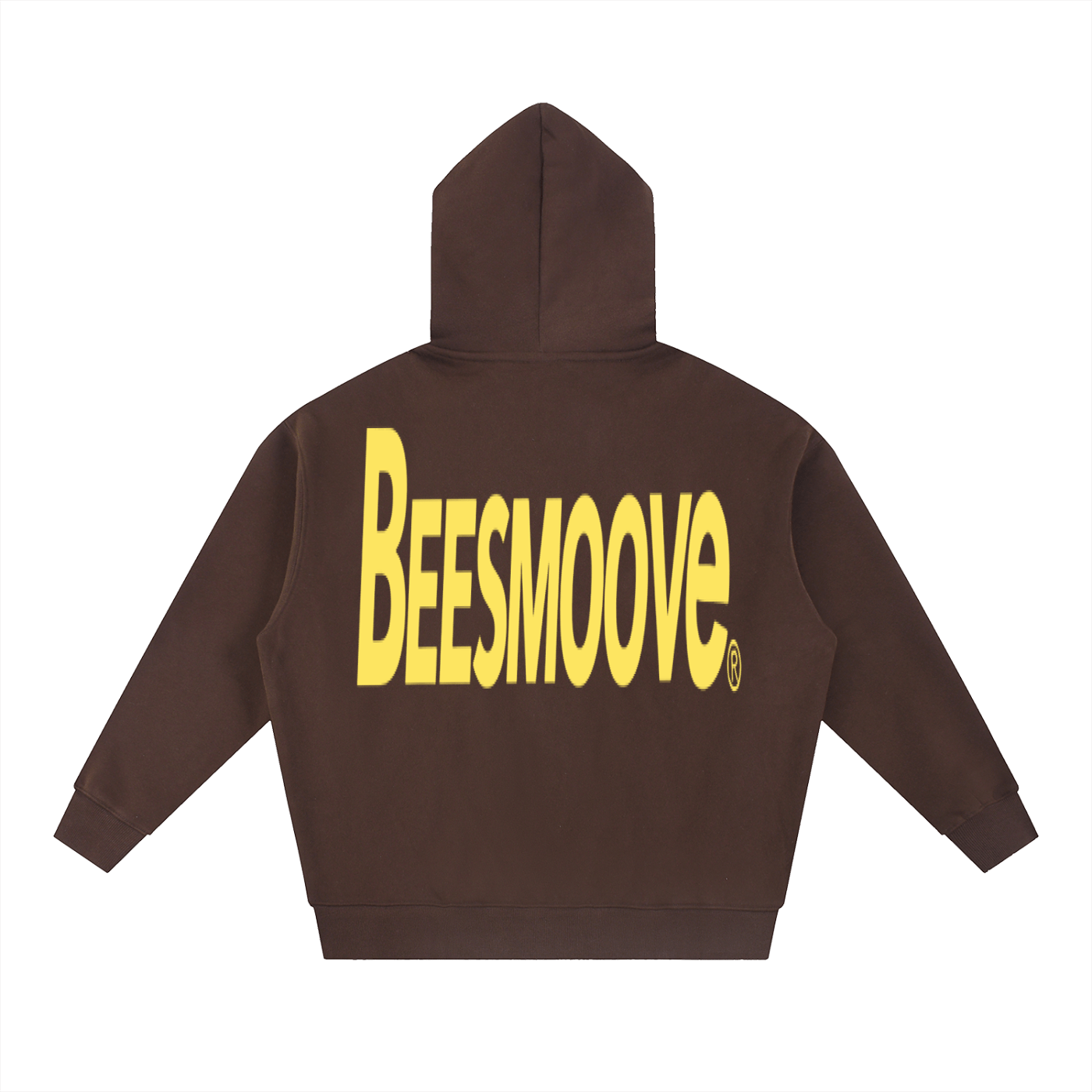 BEESMOOVE BackTalk yellow Essential Oversized Fleece Boxy Hoodie - Beesmoove