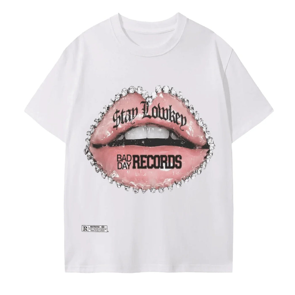 BEESMOOVE Bad day records Seamless Cotton T-Shirt - Beesmoove