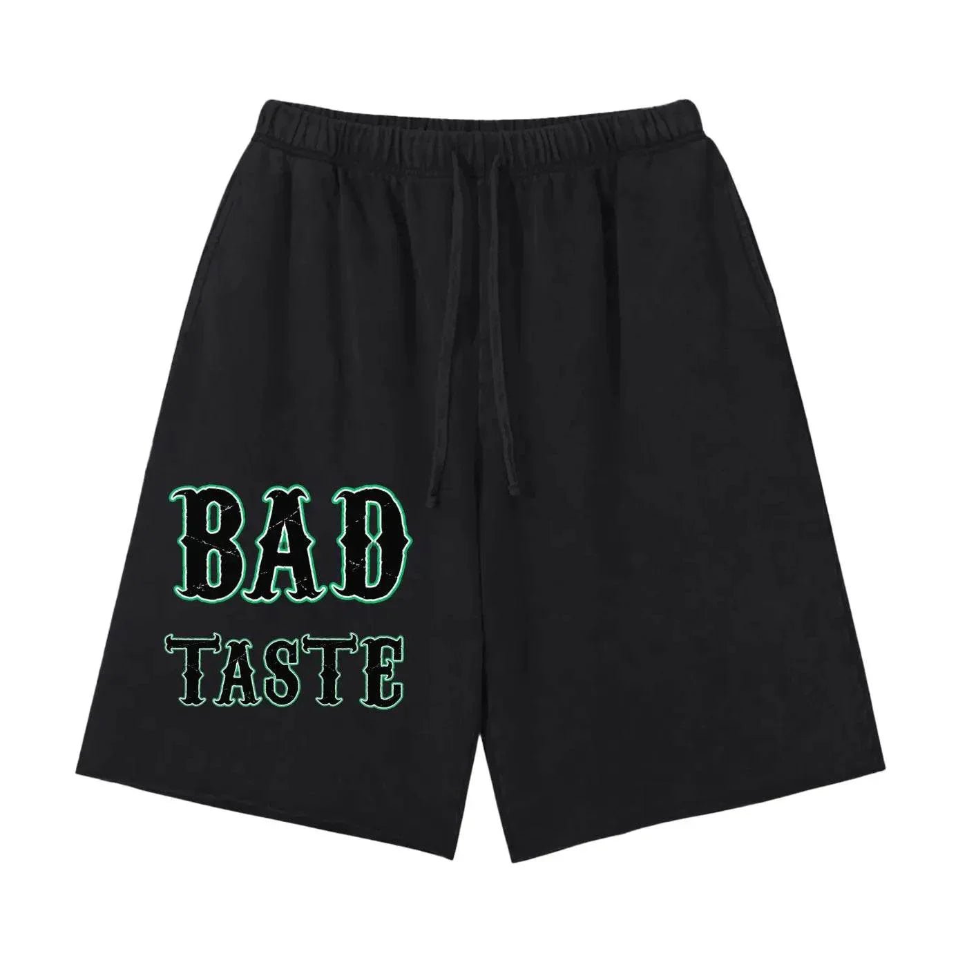 BEESMOOVE Bad Taste Green head Vintage Washed Shorts - Beesmoove