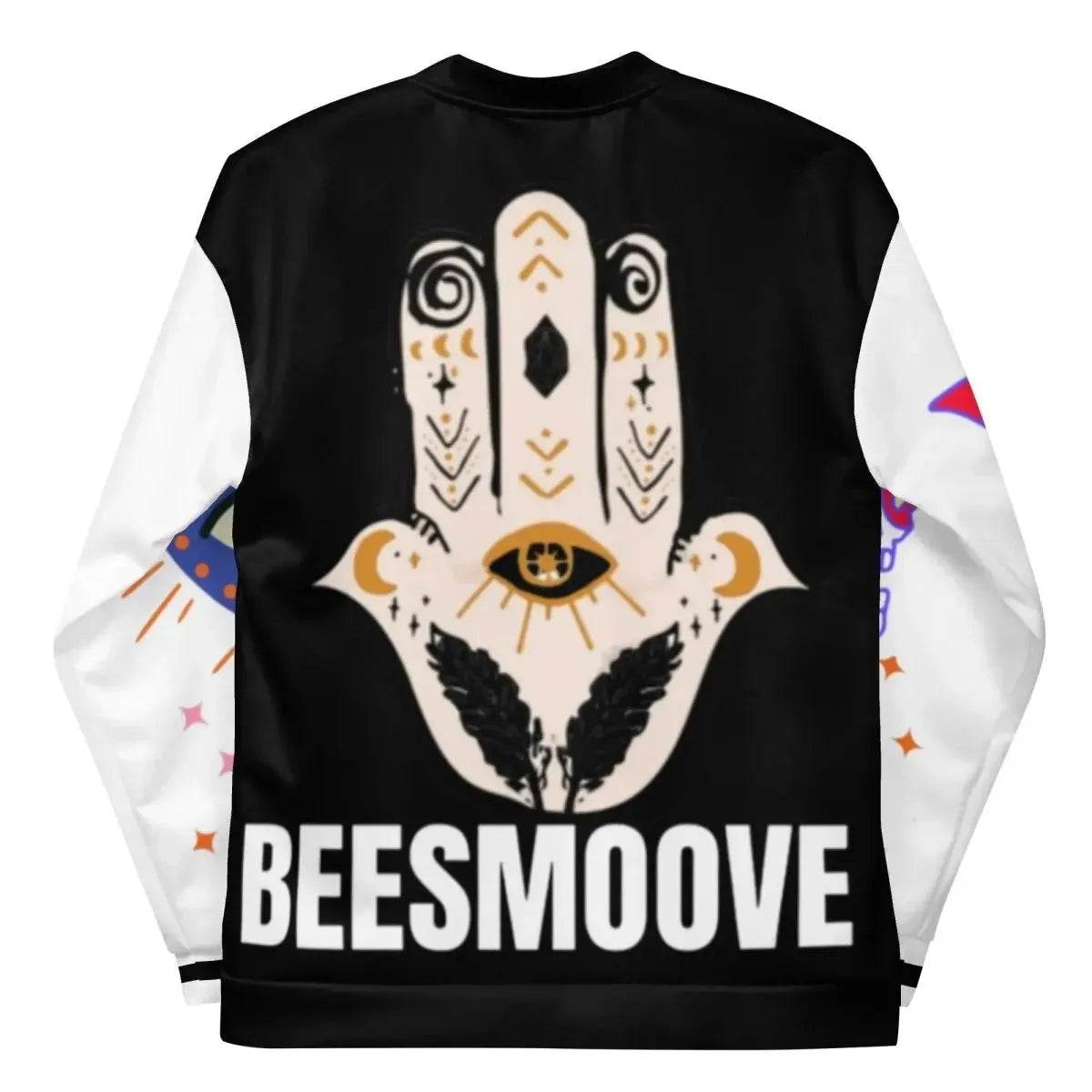 Beesmoove bees way black Unisex Bomber Jacket - Beesmoove 