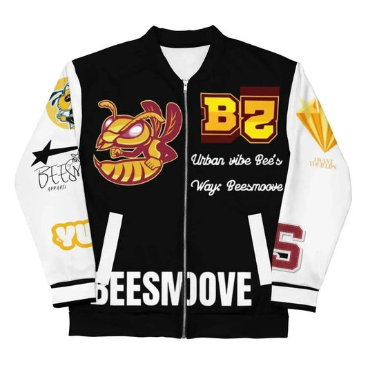 Beesmoove bees way bomber varsity Jacket - Beesmoove 
