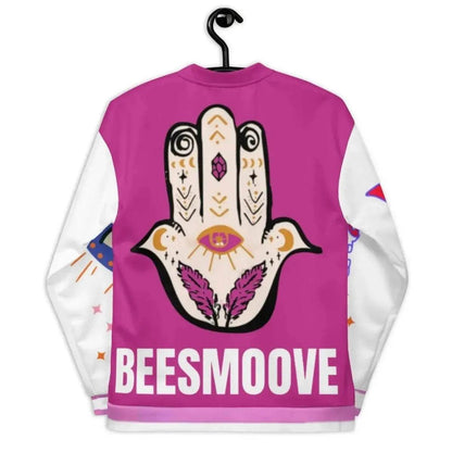 Beesmoove bees way pink Varsity Bomber Jacket - Beesmoove 