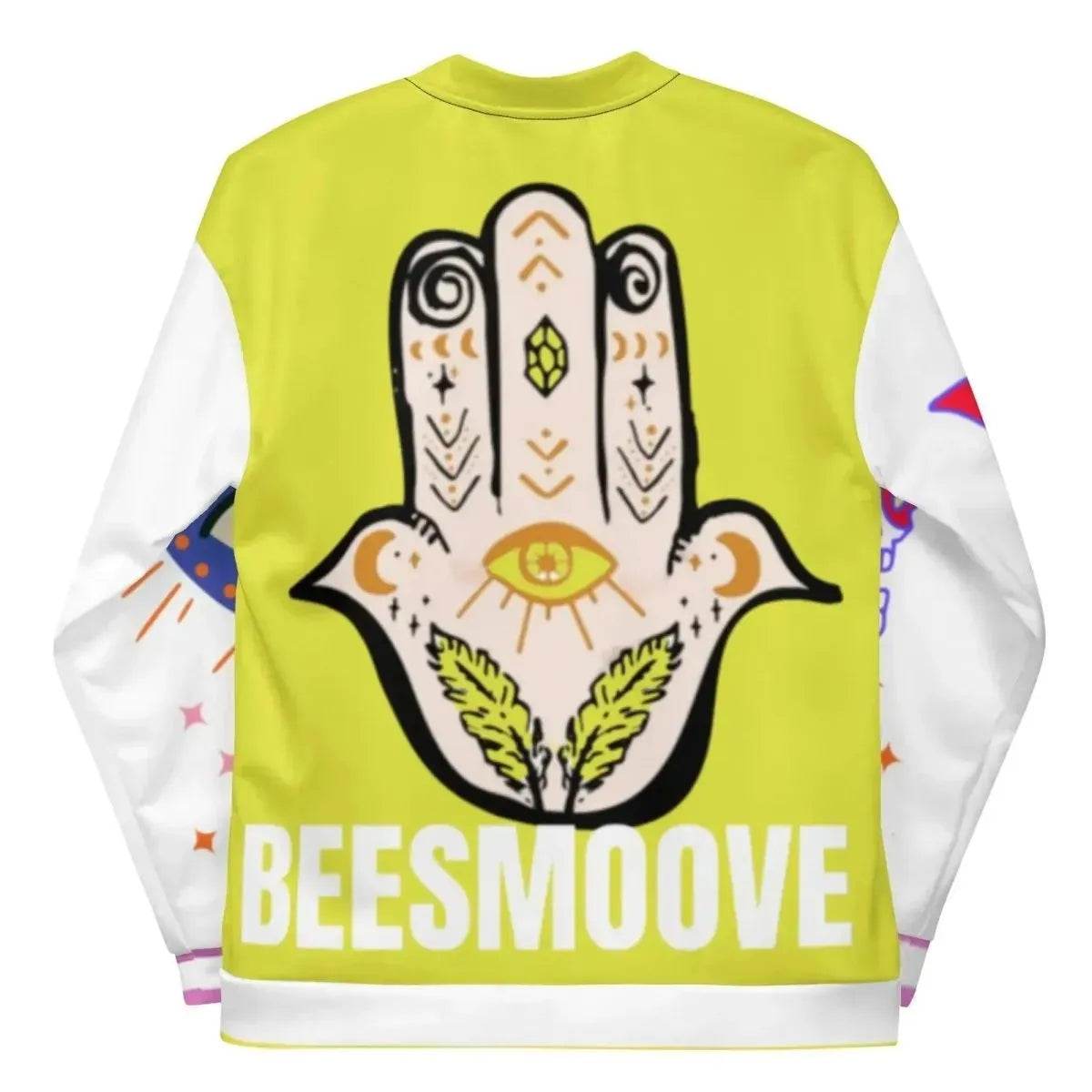 Beesmoove bees way yellow Unisex Bomber Jacket - Beesmoove 