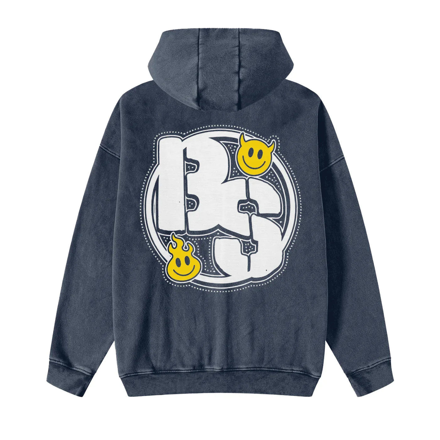 BEESMOOVE BeeSmiles Worldwide Washed Zip - Through Fleece Hoodie - Beesmoove