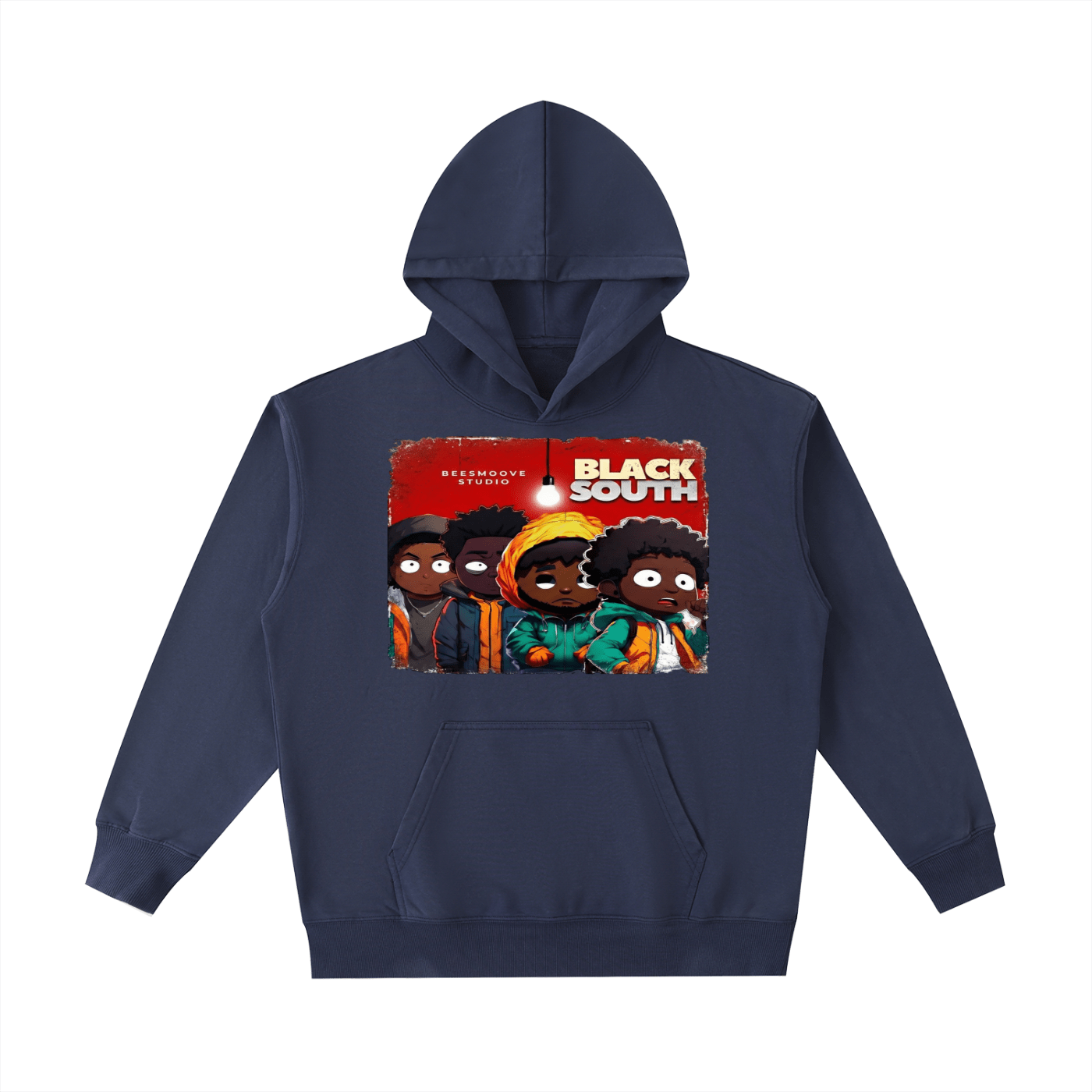 BEESMOOVE Black South: Waiting on Truth Washed Heavyweight Hoodie - Beesmoove