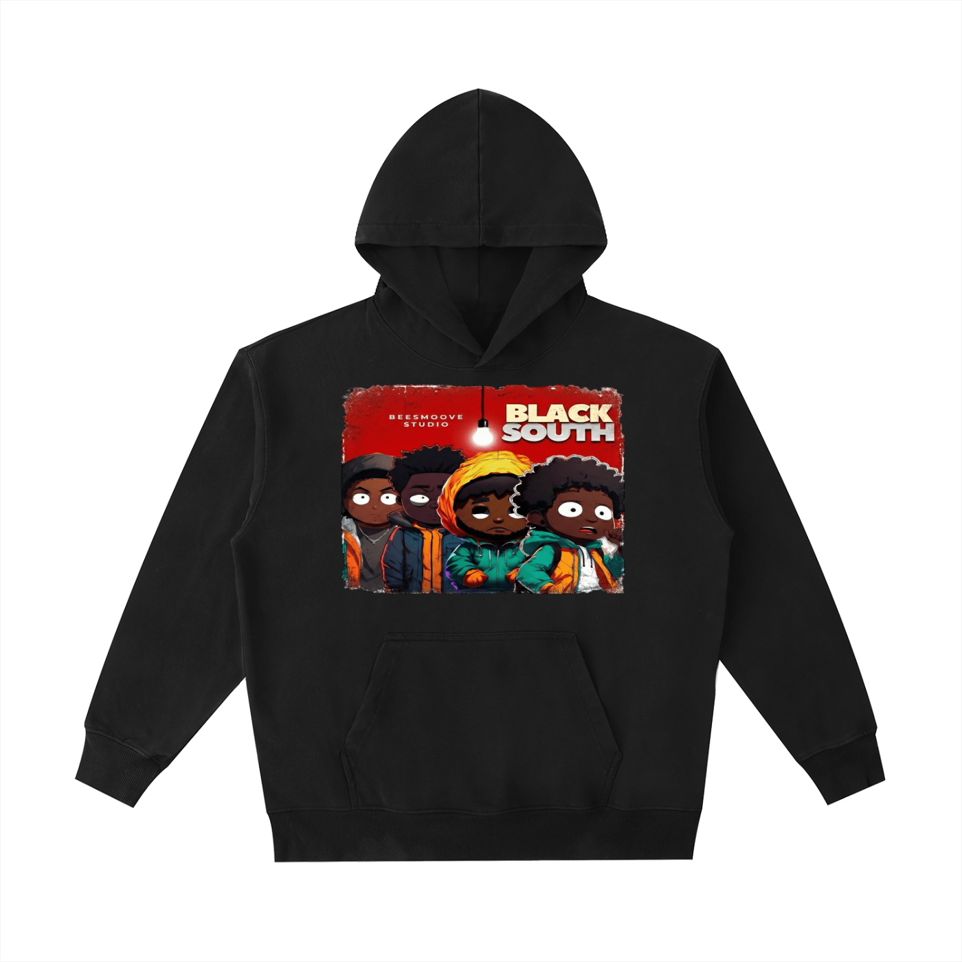 BEESMOOVE Black South: Waiting on Truth Washed Heavyweight Hoodie - Beesmoove