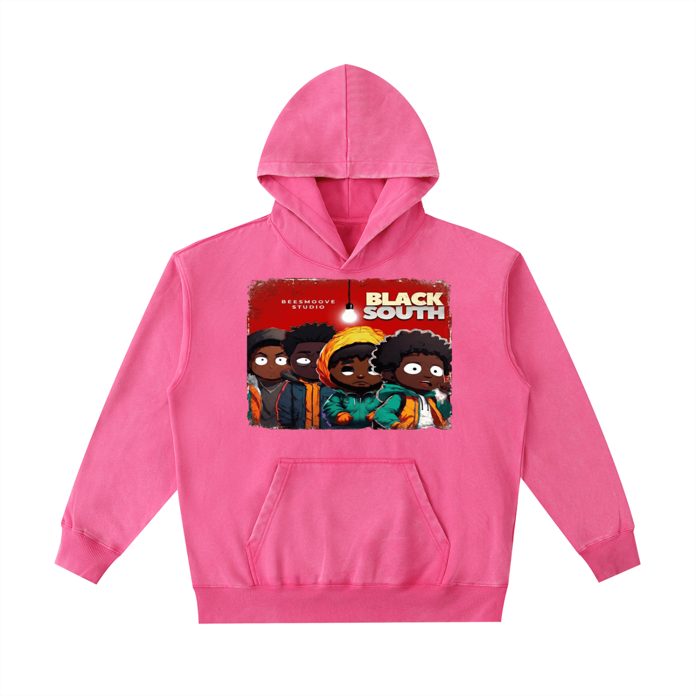 BEESMOOVE Black South: Waiting on Truth Washed Heavyweight Hoodie - Beesmoove