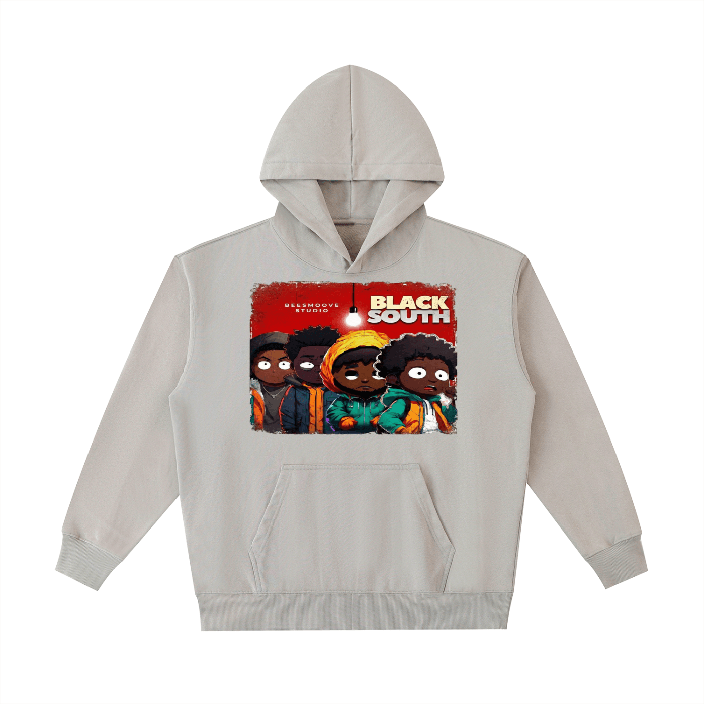 BEESMOOVE Black South: Waiting on Truth Washed Heavyweight Hoodie - Beesmoove