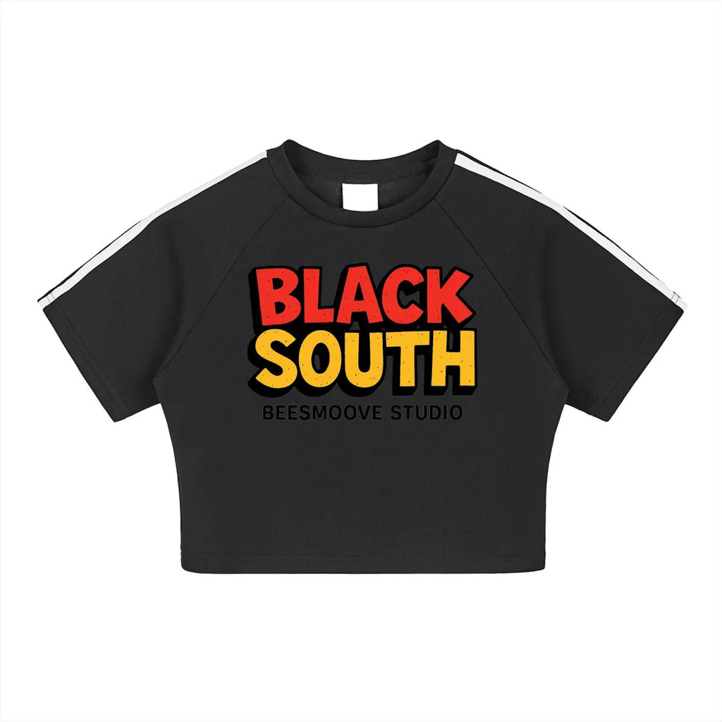 BEESMOOVE BlackSouth Collective Taped Cooling Performance Crop Top - Beesmoove
