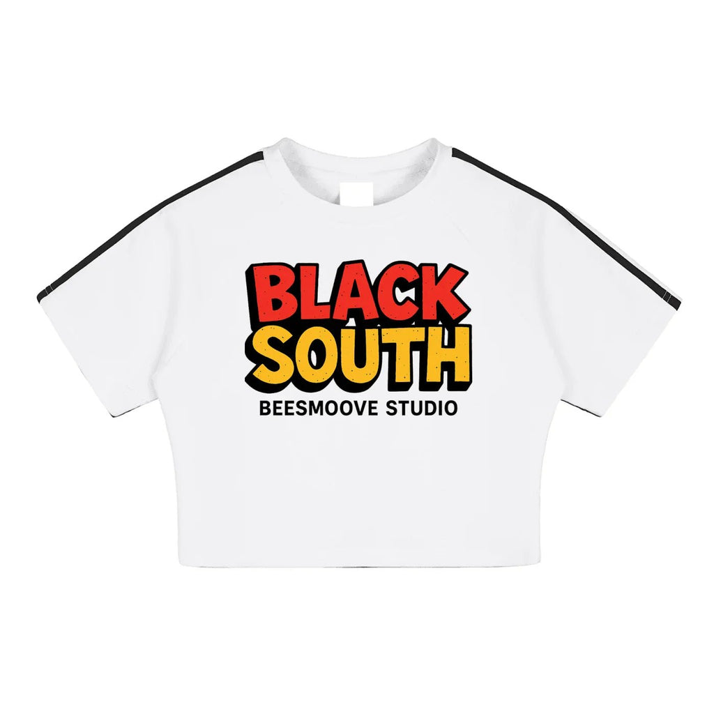 BEESMOOVE BlackSouth Collective Taped Cooling Performance Crop Top - Beesmoove