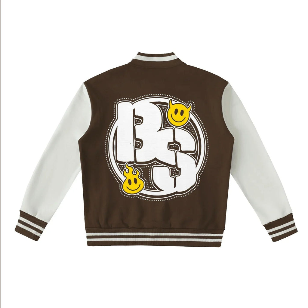 BEESMOOVE BlackSouth Global Tone Fleeced Varsity Jacket - Beesmoove