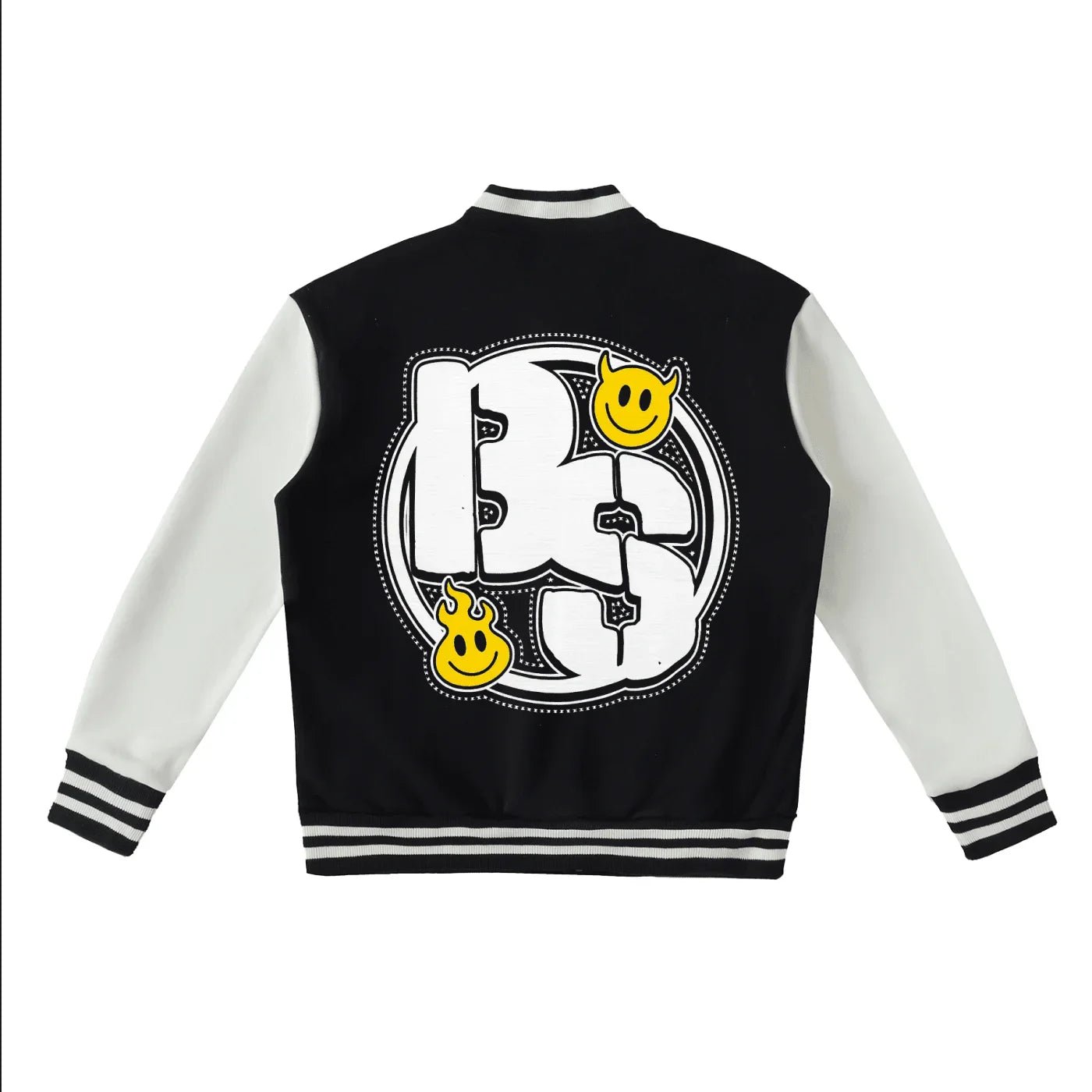 BEESMOOVE BlackSouth Global Tone Fleeced Varsity Jacket - Beesmoove