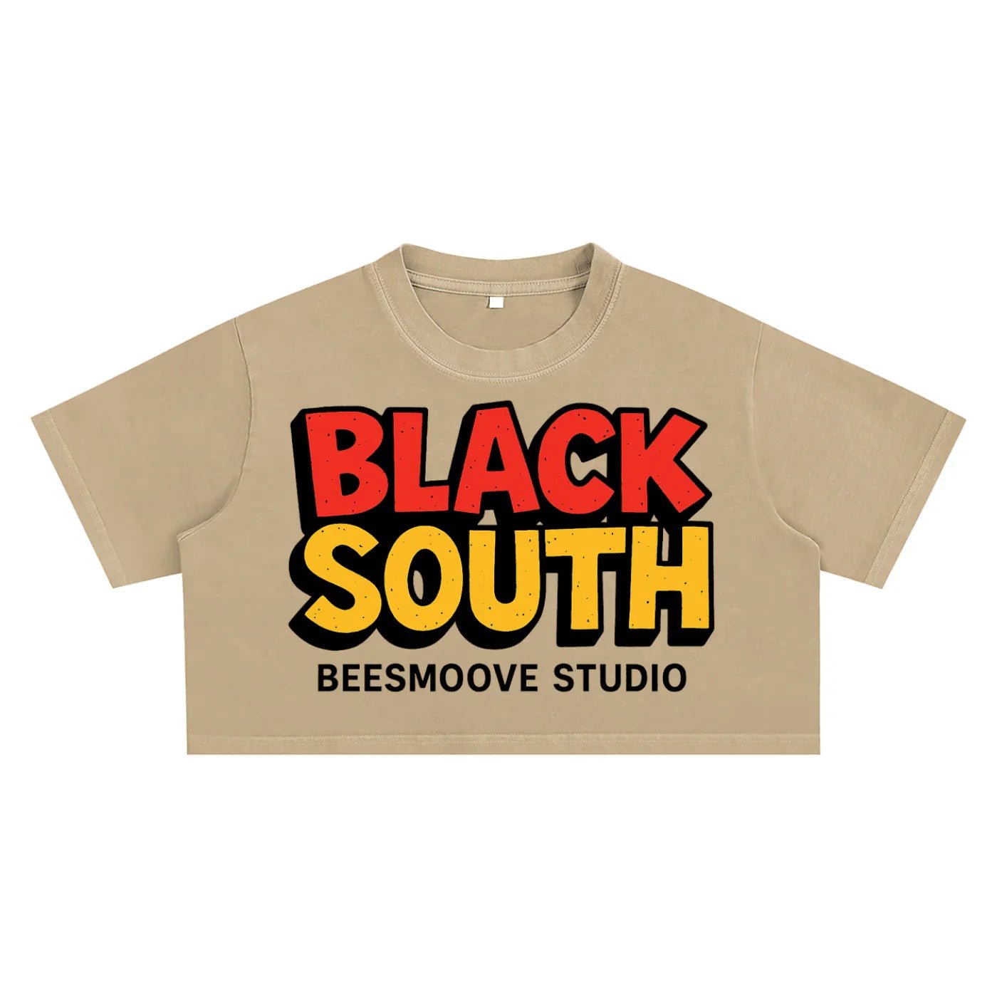 BEESMOOVE BlackSouth Snow Washed Crop Top - Beesmoove