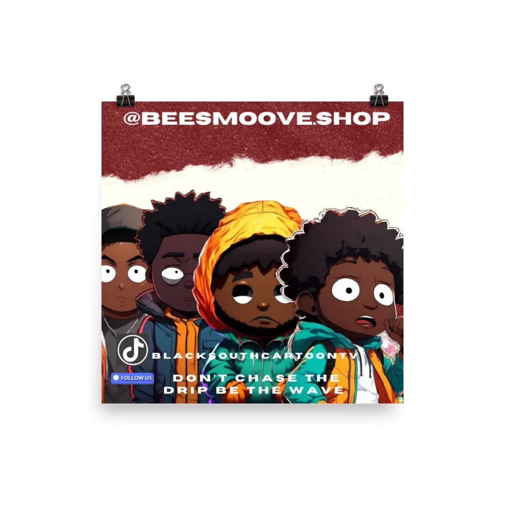 BEESMOOVE BlackSouth v1 paper poster - Beesmoove