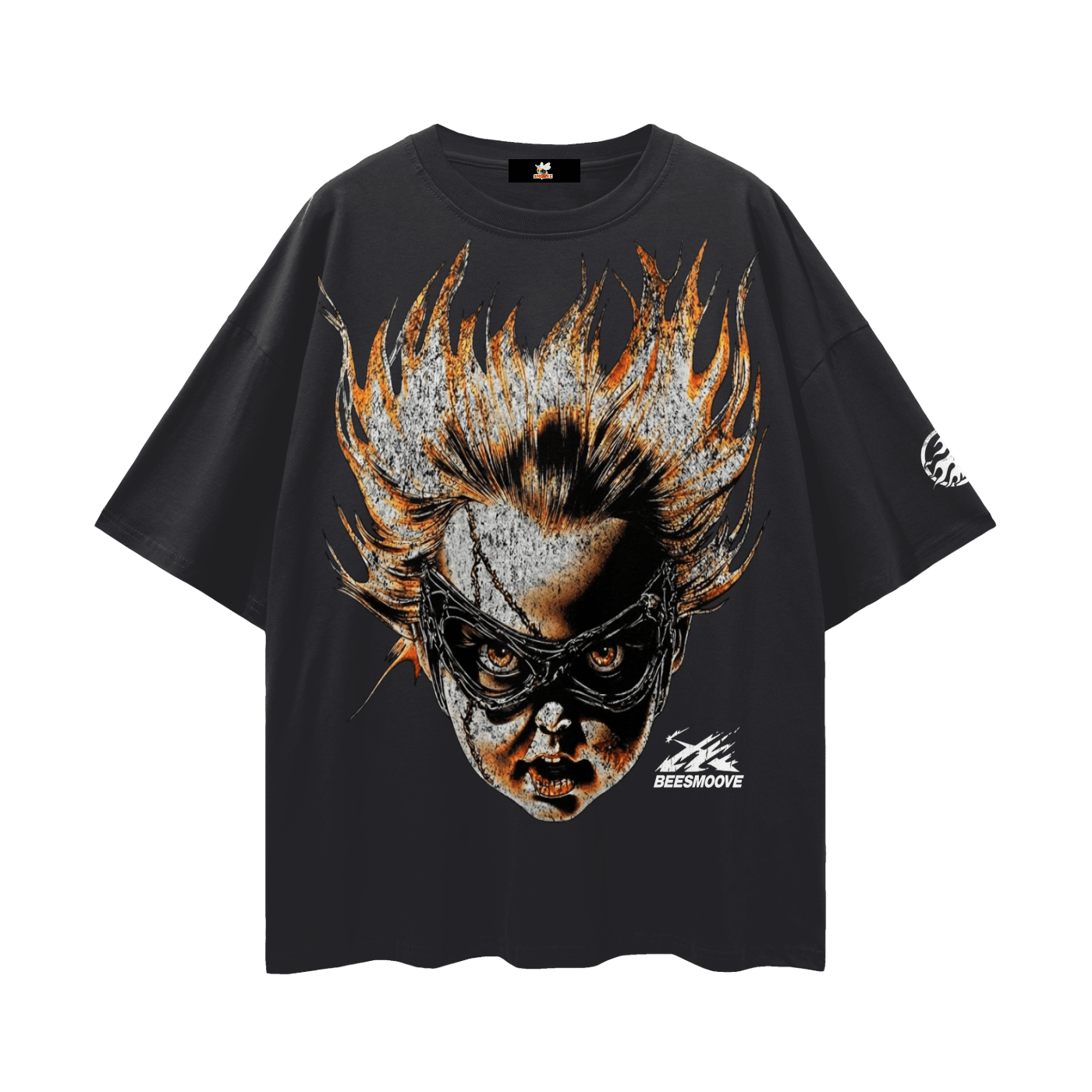 BEESMOOVE BLAZE RUNNER TOUR Streetwear Loose Drop Shoulder T-Shirt - Beesmoove