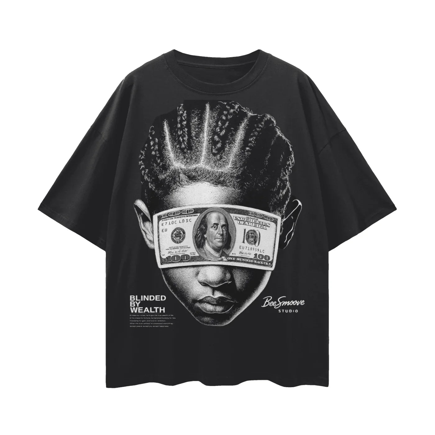 BEESMOOVE Blinded Ambition Streetwear Loose Drop Shoulder T-Shirt - Beesmoove