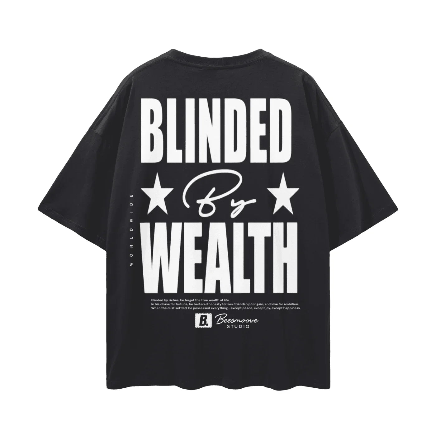 BEESMOOVE Blinded Ambition Streetwear Loose Drop Shoulder T-Shirt - Beesmoove