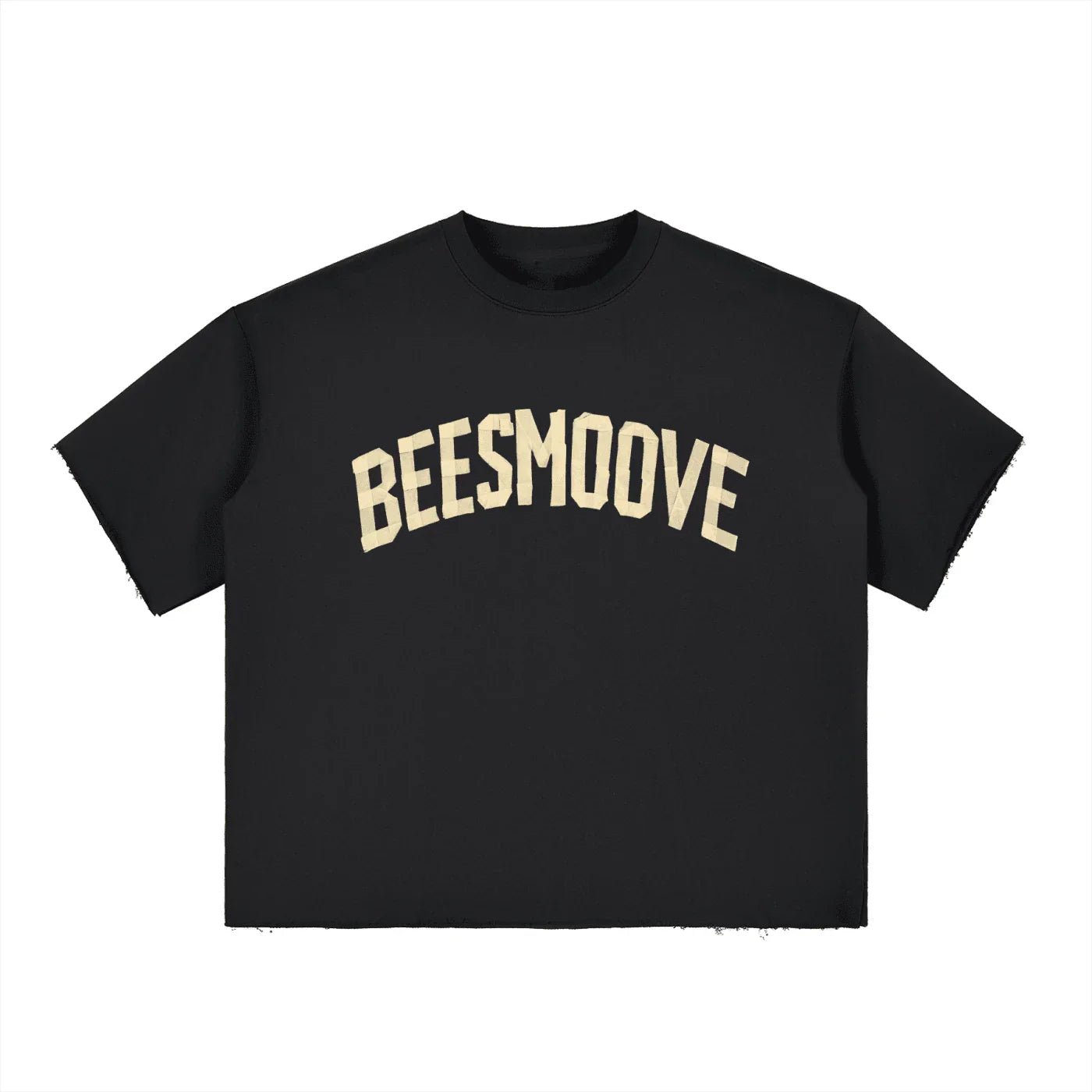 BEESMOOVE Boxy Half - Sleeve Raw - Edge T-Shirt - Beesmoove