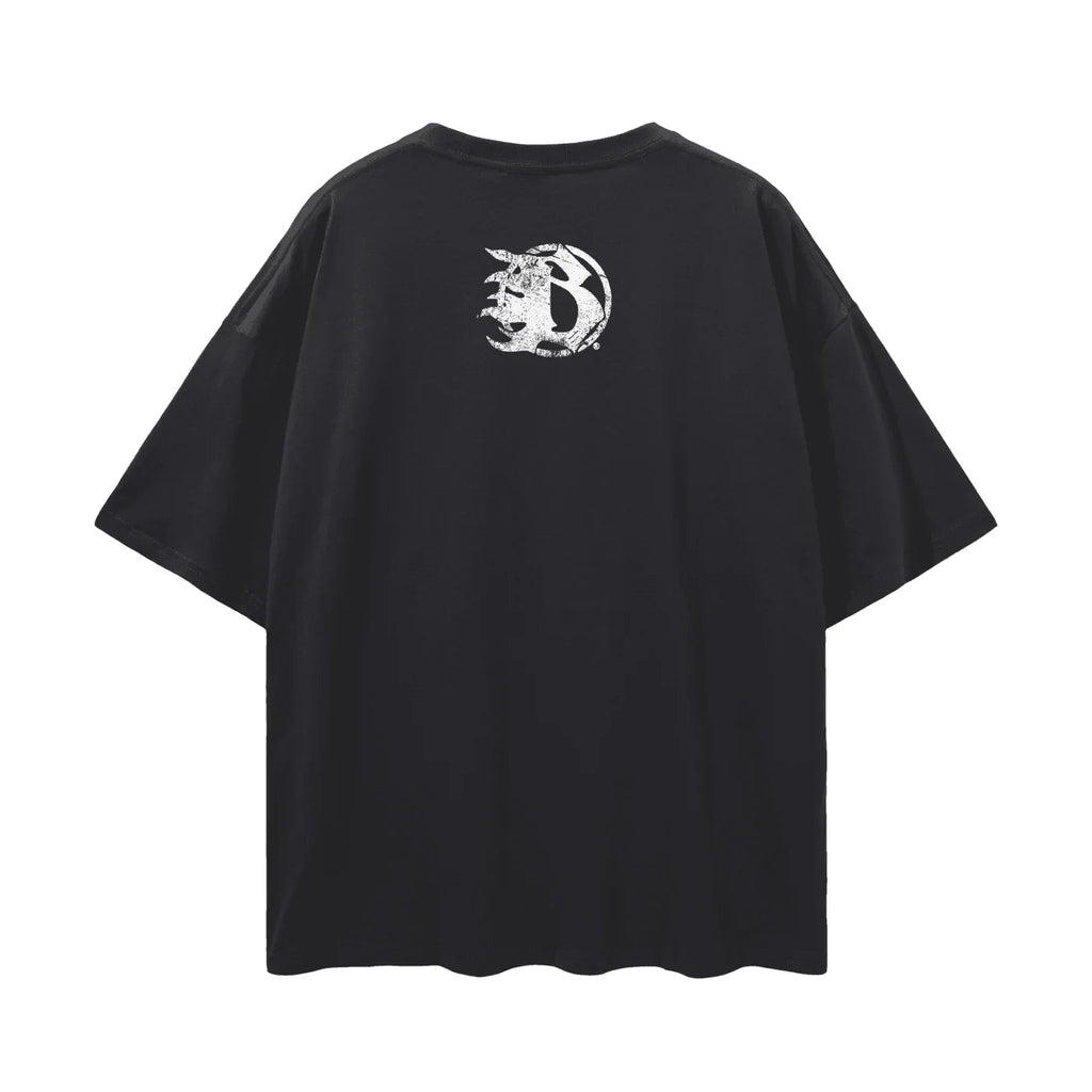 BEESMOOVE Brave Reversible Oversize Deep Drop Shoulder Tee - Beesmoove