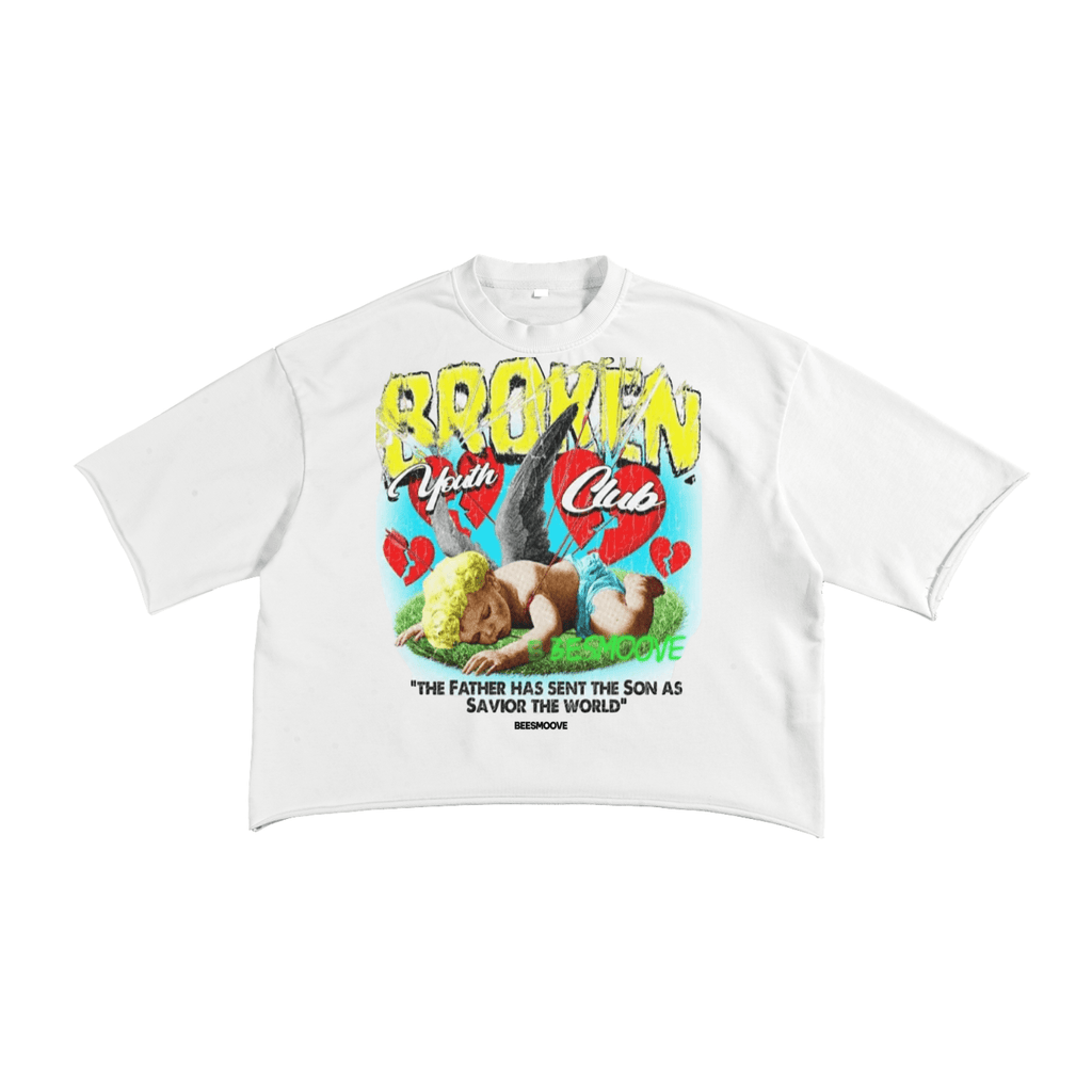 BEESMOOVE Broken Club Raw Edge T-Shirt - Beesmoove
