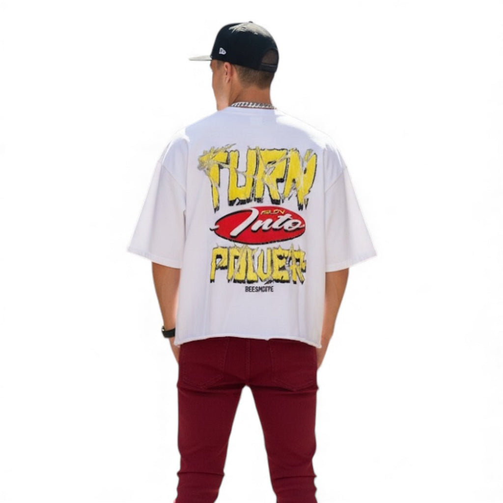 BEESMOOVE Broken Club Raw Edge T-Shirt - Beesmoove