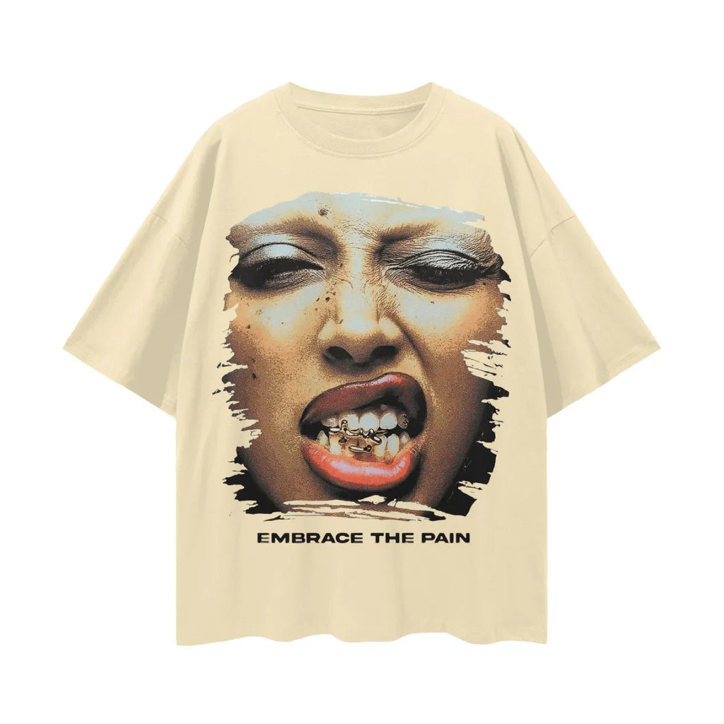 BEESMOOVE Chain Reaction Oversize Deep Drop Shoulder Tee - Beesmoove