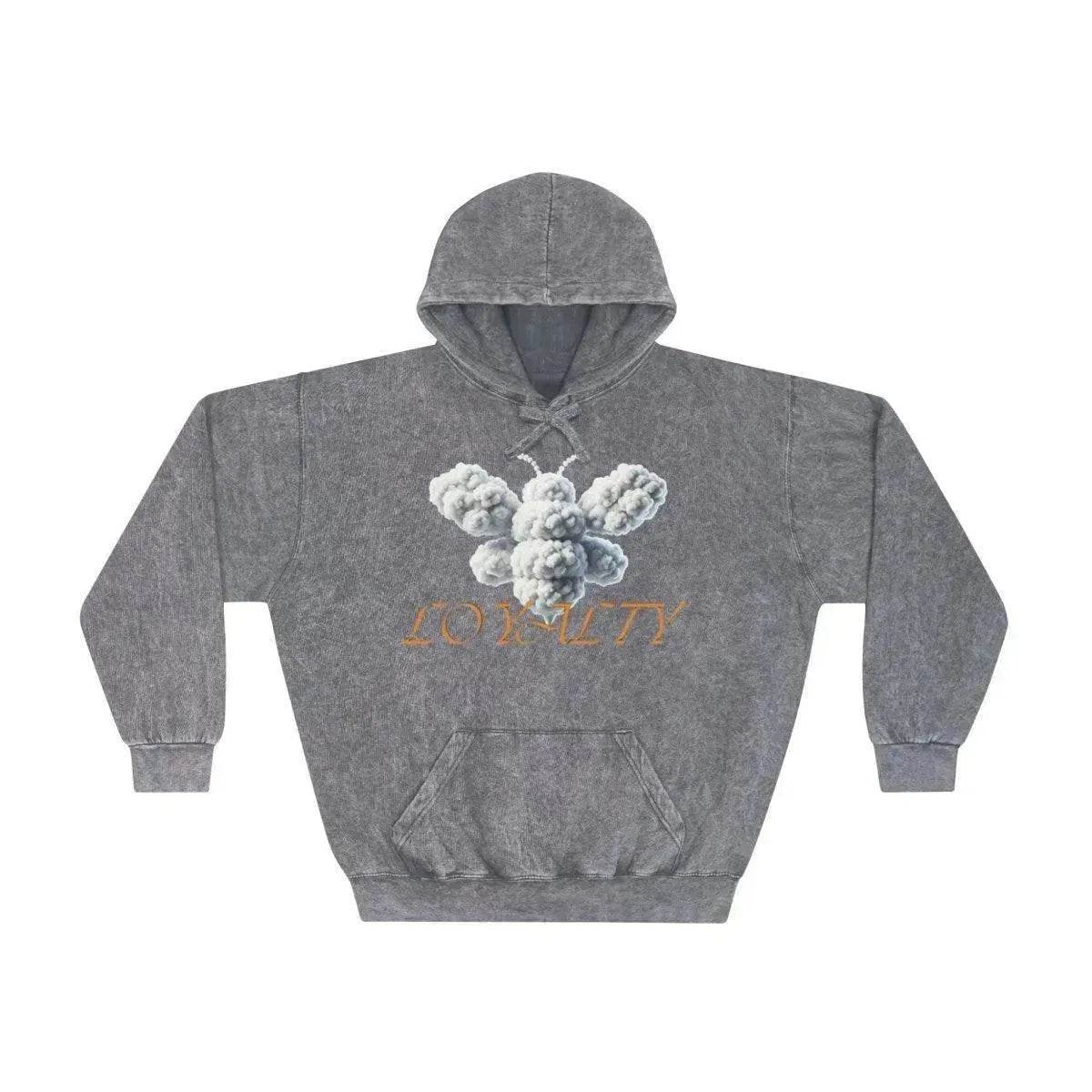 Beesmoove cloud loyalty bee Unisex Mineral Wash Hoodie - Beesmoove 