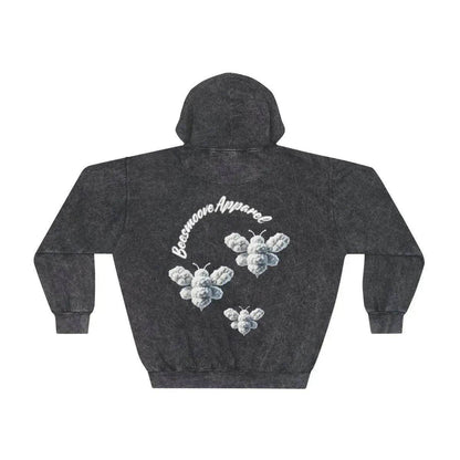 Beesmoove cloud loyalty bee Unisex Mineral Wash Hoodie - Beesmoove 