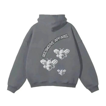 Beesmoove Cloud Loyalty Smoke Oversized Hoodie - Beesmoove 