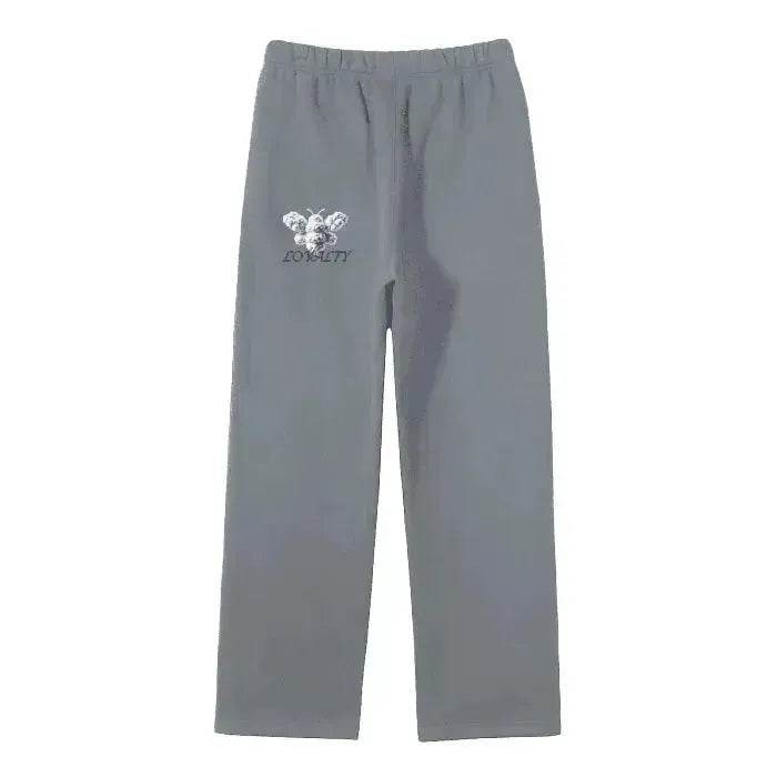 Beesmoove Cloud Loyalty Smoke Straight Leg Pants - Beesmoove