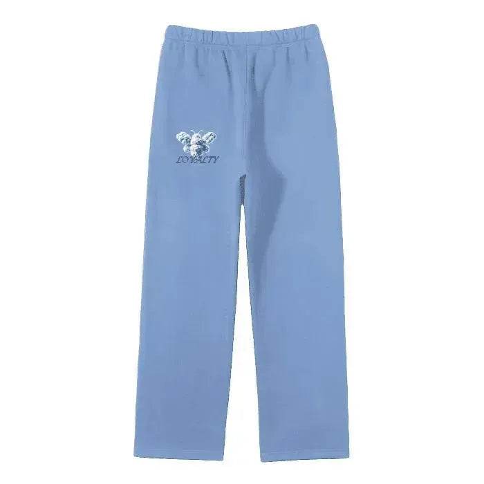 Beesmoove Cloud Loyalty Smoke Straight Leg Pants - Beesmoove