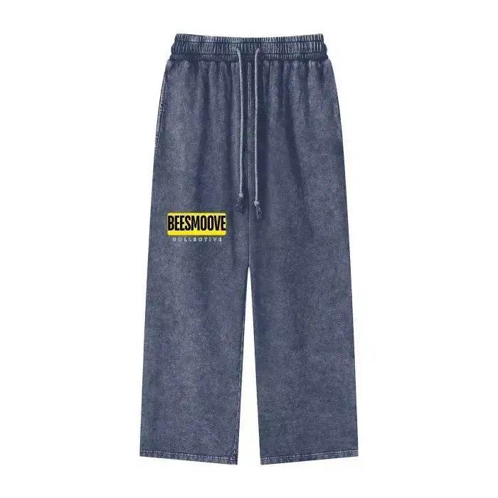 Beesmoove Collective Acid Wash Straight Leg Pants - Beesmoove