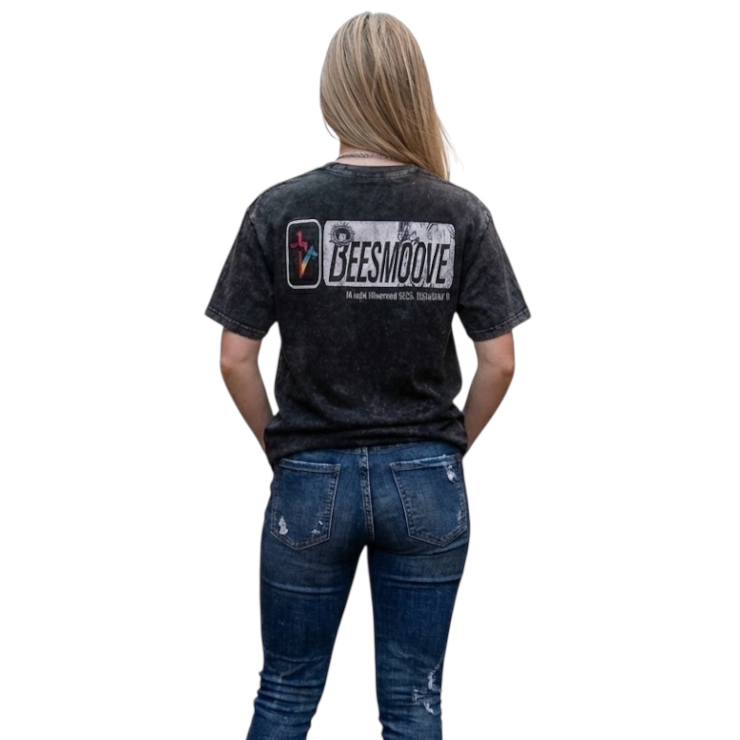 BEESMOOVE Crosswalk Vision” Washed Oversized Cotton Tee - Beesmoove