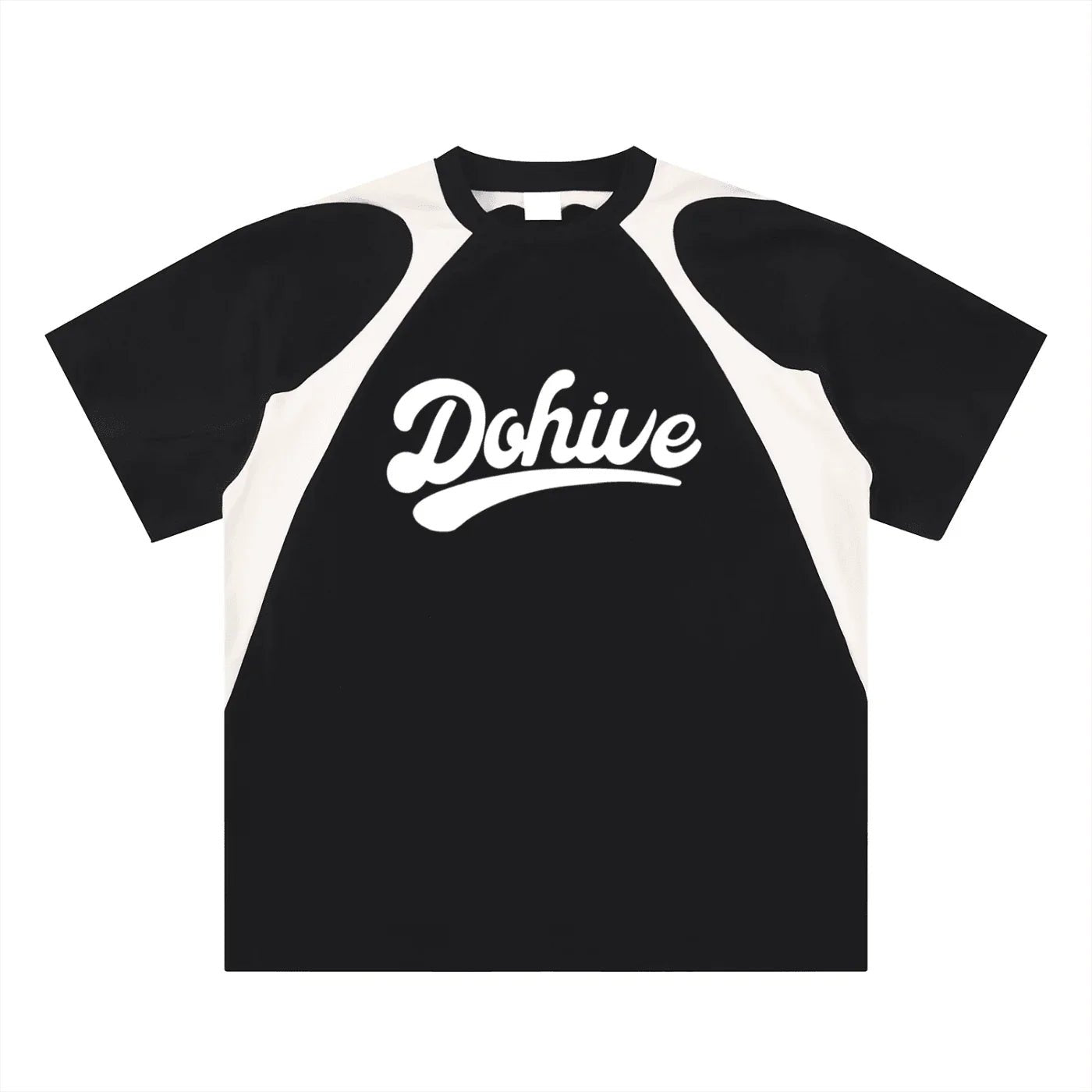 BEESMOOVE DOHIVE Contrast Panel Cotton T-Shirt - Beesmoove