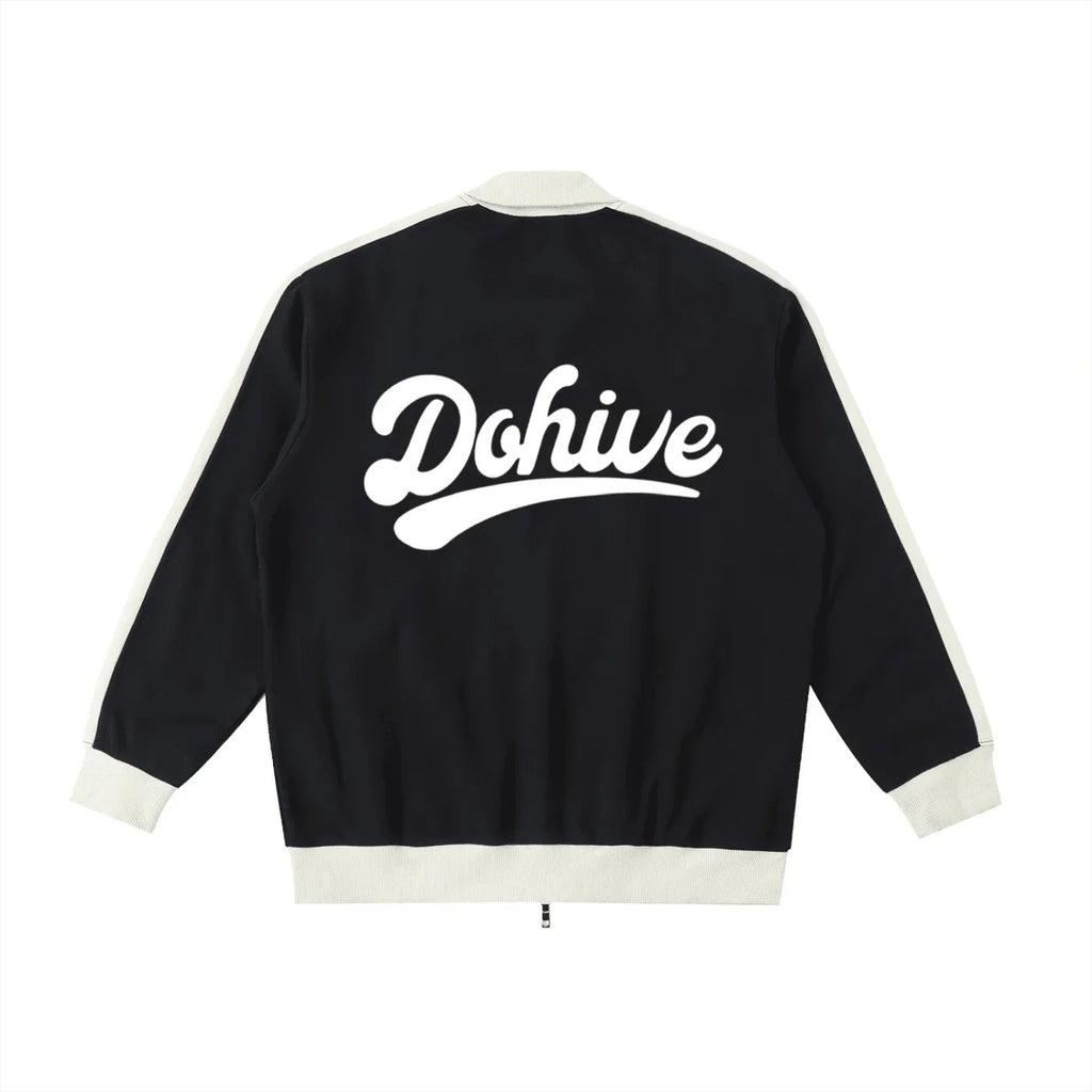 BEESMOOVE DOHIVE Contrast Trim Stand Collar Jacket - Beesmoove