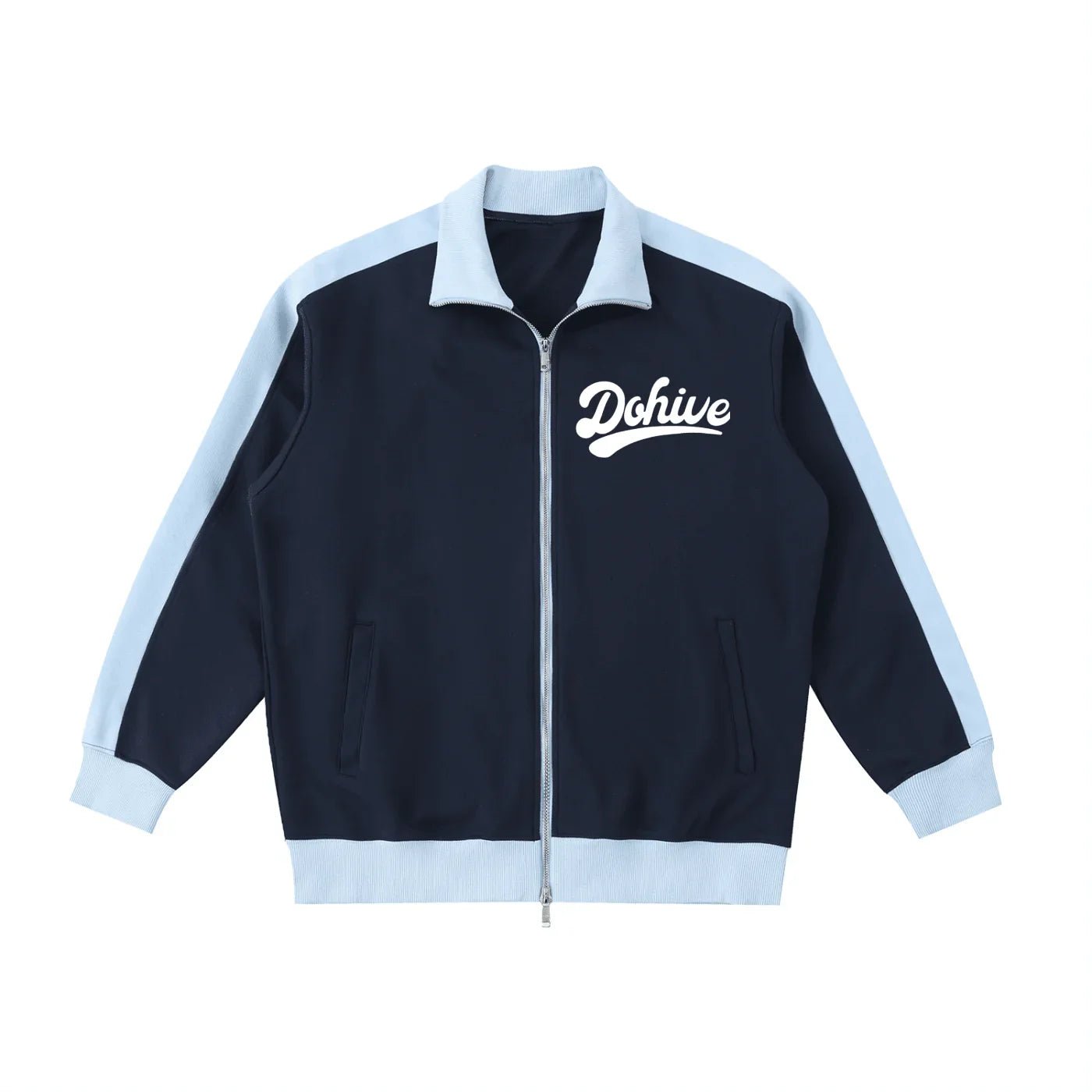 BEESMOOVE DOHIVE Contrast Trim Stand Collar Jacket - Beesmoove