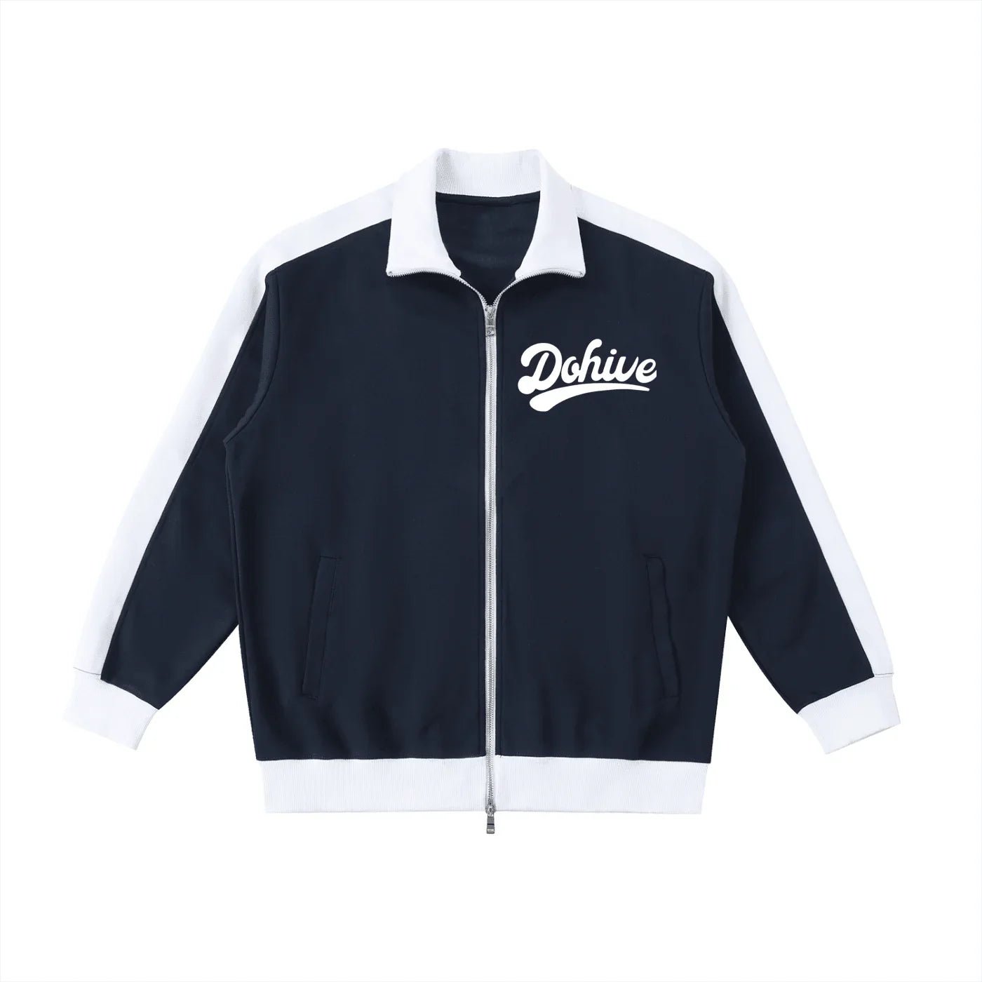 BEESMOOVE DOHIVE Contrast Trim Stand Collar Jacket - Beesmoove