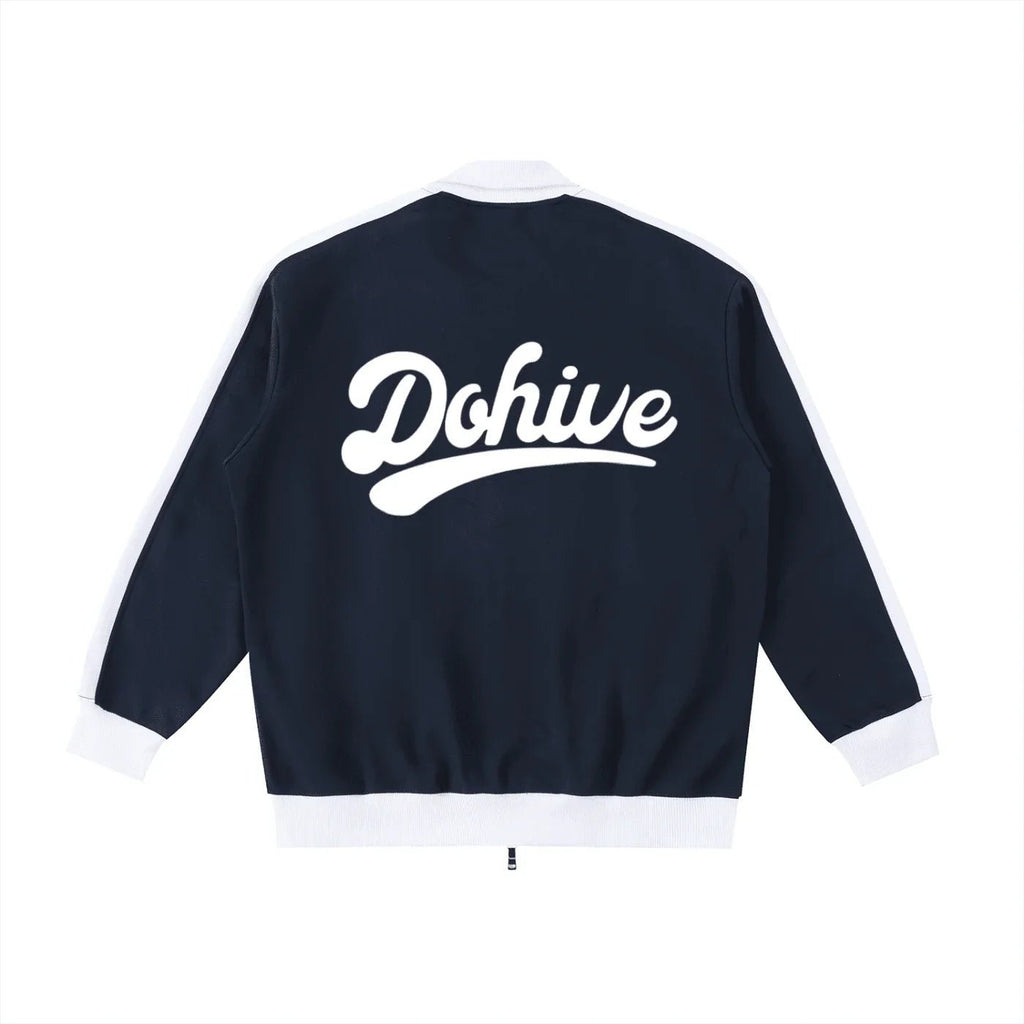 BEESMOOVE DOHIVE Contrast Trim Stand Collar Jacket - Beesmoove